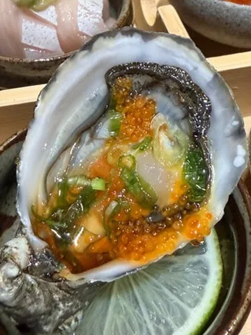 Oyster Half-Shell with Roe at Kodawari Japanese Cuisine